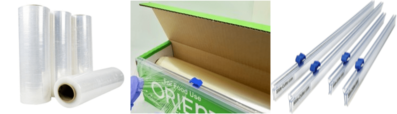 Cling filmroll + cutting device