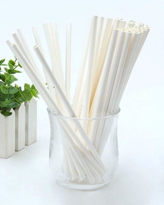 White paper straw